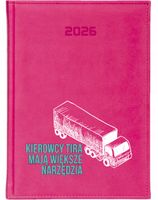 KALENDARZ A5 2026 DZIENNY KSIĄŻKOWY PLANER Z NADRUKIEM DLA KIEROWCY TIRA