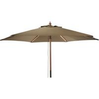 PARASOL OGRODOWY DREWNIANY 250CM SKŁADANY PIASKOWY