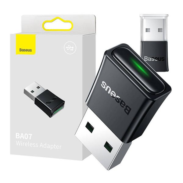 Adapter Bluetooth 5.3 Baseus BA07 DO PC 5 Urządzeń HiFi Czarny zdjęcie 1