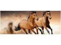 100X40CM STADO KONI OBRAZ DREWNO