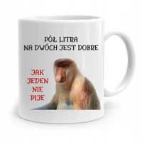 Kubek Śmieszny Nosacz Janusz Pół Litra Na Dwóch Z Nadrukiem Ze Zdjęciem