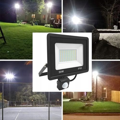 HALOGEN Z CZUJNIKIEM NAŚWIETLACZ LAMPA LED 50W 4500lm IP66 NEUTRALNY na Arena.pl