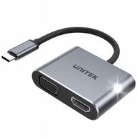 Adapter Unitek USB-C na HDMI 4K@60Hz i VGA FullHD