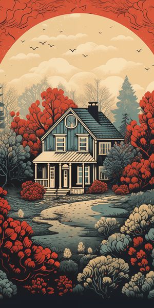 Plakat 50x100cm Idylla Rustykalna zdjęcie 1