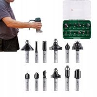 PARKSIDE Zestaw frezów 8mm do frezarki górnowrzecionowej 12 sztuk