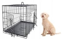 Klatka Transporter Dla Zwierząt Pies Kot Metalowy Kojec Dla Psa Kota 24"