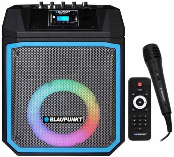 Głośnik Blaupunkt Mb06.2 Bluetooth Karaoke Mikrofon Pilot Led Radio 500W zdjęcie 1