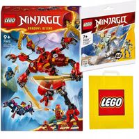 LEGO NINJAGO 71812 Wspinaczkowy mech ninja Kaia + Lodowy Smok 30649 + Torba