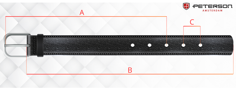 pasek męski ptn ltp-buf-100-1007 black zdjęcie 7