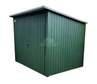 DOMEK OGRODOWY 3X3 BRAMA DWUSKRZYDŁOWA - ZIELONY - SPAD W TYŁ GB100