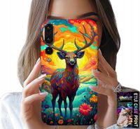 ETUI DO HUAWEI P20 PLUS - KOLOROWE WZORY JELEŃ ŁOŚ ZWIERZĘTA LEŚNE