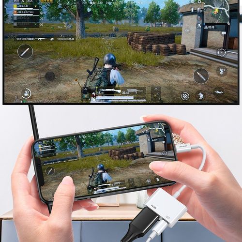 Adapter przejściówka z iPhone Lightning na HDMI FullHD + Lightning biały na Arena.pl