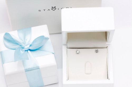 Emaga Złote kolczyki KBD4820 - Diament na Arena.pl