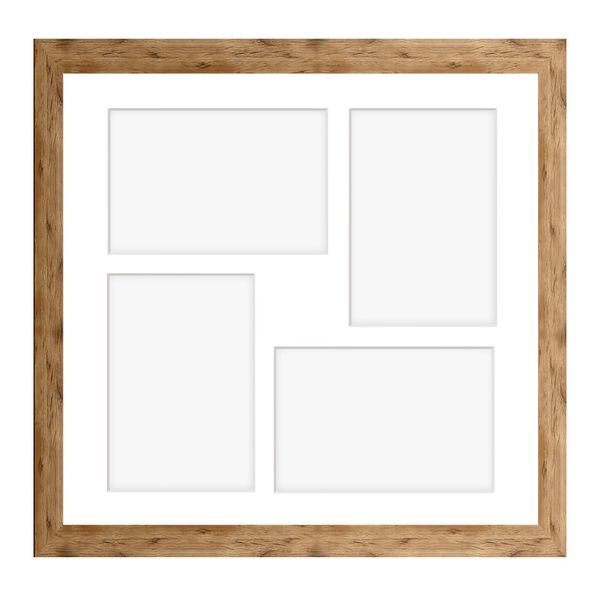 Ramka kwadratowa na 4 zdjęcia Hekla 34x34x4 MDF galeria naturalny 1szt. zdjęcie 2