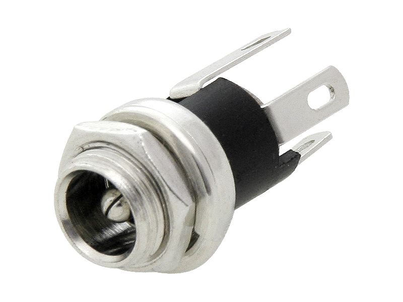 Gniazdo DC 2,5/5,5 metal przykręcane zdjęcie 1