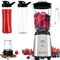 BLENDER PERSONALNY KIELICHOWY 4w1 MŁYNEK KAWA POWŁOKA TYTANOWA + 2 BIDONY