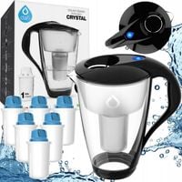 Zestaw Szklany dzbanek filtrujący wodę DAFI CRYSTAL LED + 6 filtrów Mg