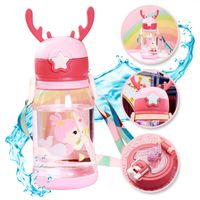 butelka na wodę bidon dziecięcy ze słomką 600 ml bd30r