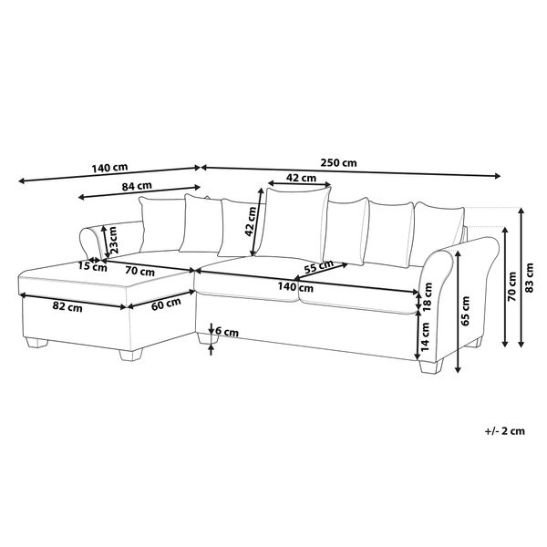 Narożnik prawostronny ciemnoczerwony VIKNA zdjęcie 10