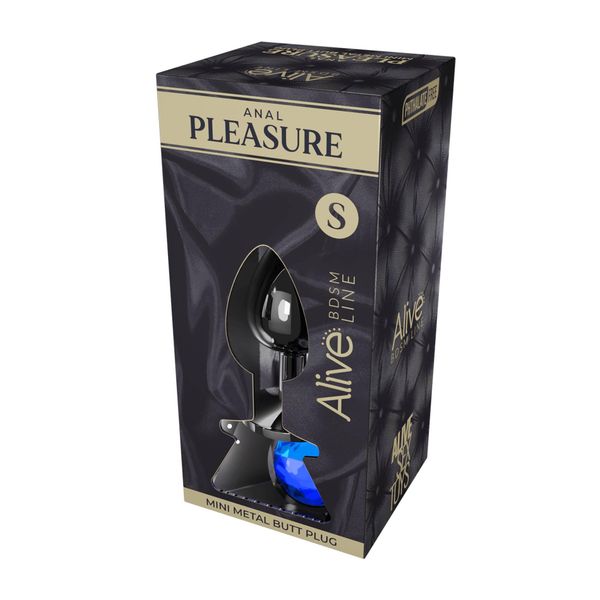 Mini Metal Butt Plug S Blue zdjęcie 2