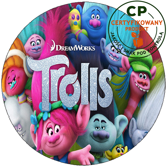 Opłatek na tort Trolls Trolle zdjęcie 1