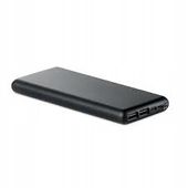 Powerbank 10000 mAh w aluminiowej obudowie czarny