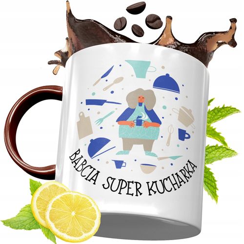 Kubek Bordowy Dla Babci Na Urodziny Prezent Z Nadrukiem Ze Zdjęciem na Arena.pl