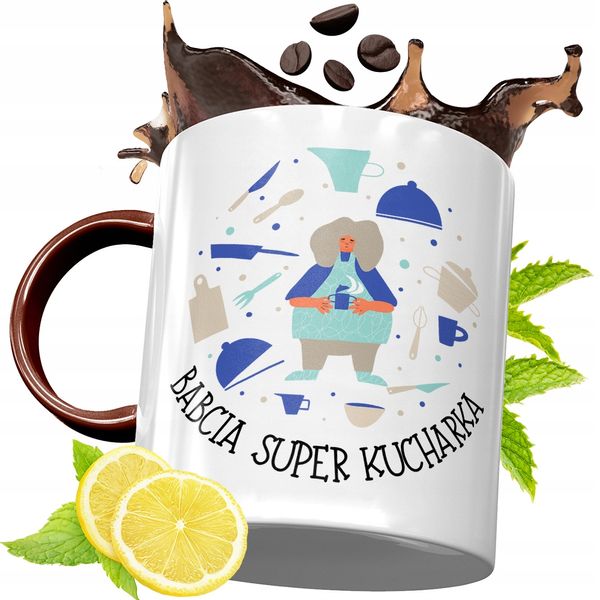 Kubek Bordowy Dla Babci Na Urodziny Prezent Z Nadrukiem Ze Zdjęciem zdjęcie 1