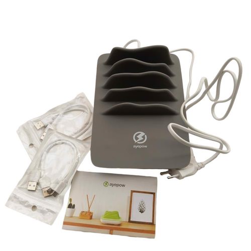 Ładowarka Stacja Ładująca 4 Porty Usb Szara Ayepow na Arena.pl