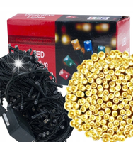LAMPKI LED 500 LED CIEPŁY BIAŁY - 35,5M - ELEGANCKIE OŚWIETLENIE ŚWIĄTECZNE
