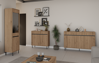 Meblościanka Zestaw Mebli Do Salonu 3 Dąb Evoke KOSAKA LP - 2 Kolory