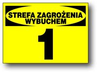 SZW-7 ZNAK TABLICA - STREFA ZAGROŻENIA WYBUCHEM 1