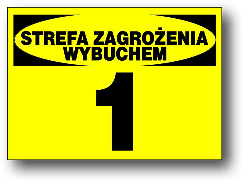 SZW-7 ZNAK TABLICA - STREFA ZAGROŻENIA WYBUCHEM 1 zdjęcie 1