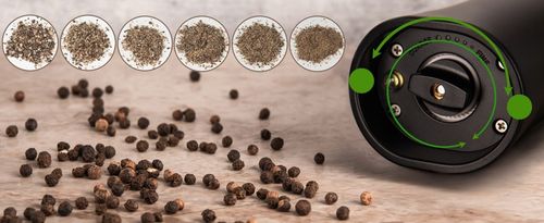 ELEKTRYCZNY MŁYNEK DO SOLI I PIEPRZU GRAWITACYJNY AKUMULATOROWY USB-C 2SZT na Arena.pl