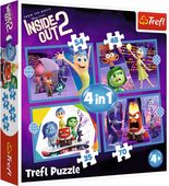 PUZZLE 4W1 W GŁOWIE SIĘ NIE MIEŚCI 2 EMOCJE RZĄDZĄ TREFL 4+