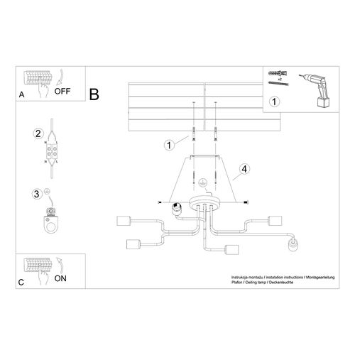 Żyrandol VECTOR 6 biały na Arena.pl