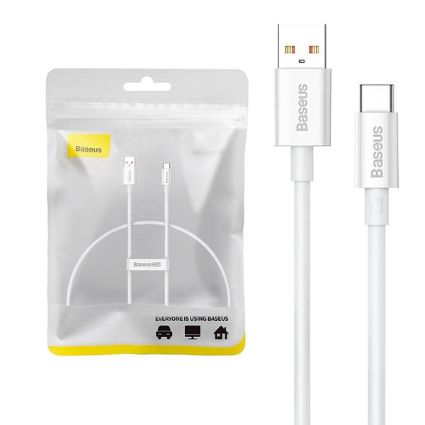 kabel usb do usb-c baseus superior 100w 0.25m (biały) zdjęcie 1