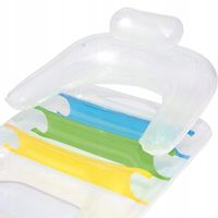 BESTWAY DMUCHANY MATERAC DO PŁYWANIA WODY BASENU PLAŻOWY Z OPARCIEM 165x89