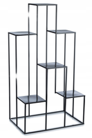 KWIETNIK NA KWIATY STOJĄCY METALOWY CZARNY LOFT
