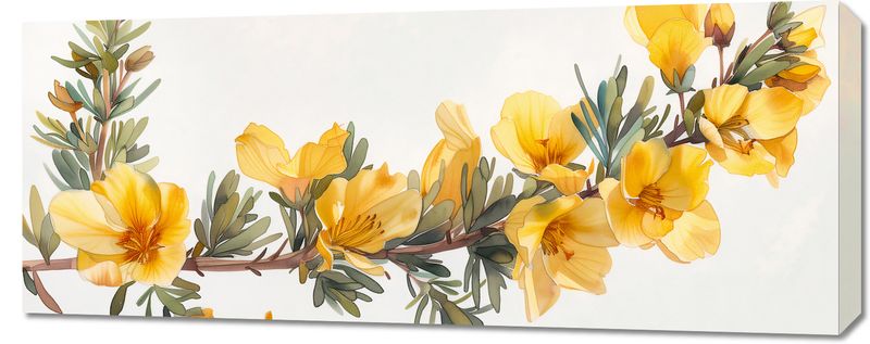 Obraz 100x40cm Żółte Kwiaty zdjęcie 1