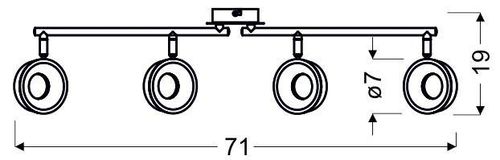 Isla listwa 4x4W LED chrom 3000K na Arena.pl