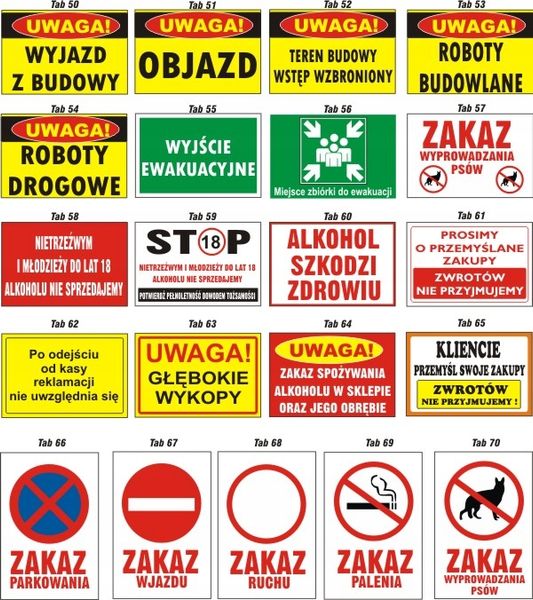 Tablica UWAGA ROBOTY BUDOWLANE tabliczka znak zdjęcie 4