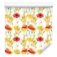 Tapeta na korytarz kwiaty maki zboże rośliny polne