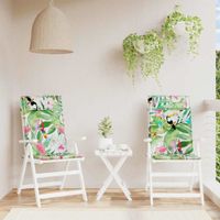 Poduszki na krzesła z wysokim oparciem, 2 szt., wielokolorowe