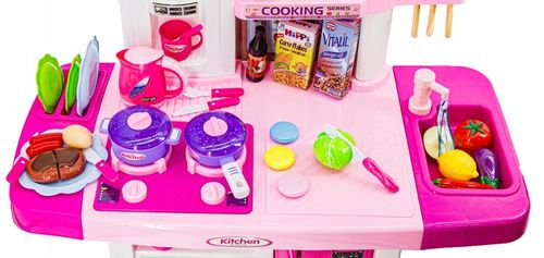 DUŻA KUCHNIA DLA DZIECI Kuchenka Akcesoria Światło na Arena.pl
