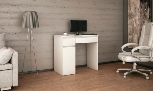 biurko MEGAN A BIAŁE szkolne dla dziecka z szafką uniwersalne na Arena.pl