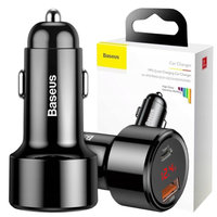 ładowarka samochodowa baseus magic usb + usb-c qc 4.0  pd 45w (czarna)