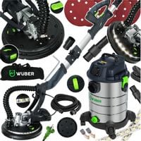 SZLIFIERKA GIPSU GŁADZI TYNKU ŻYRAFA LED + ODKURZACZ PRZEMYSŁOWY ZESTAW XXL