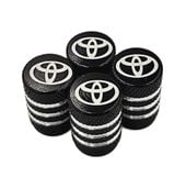 TOYOTA nakrętki na wentyle ALUMINIOWE kapturki wentylki 4szt.