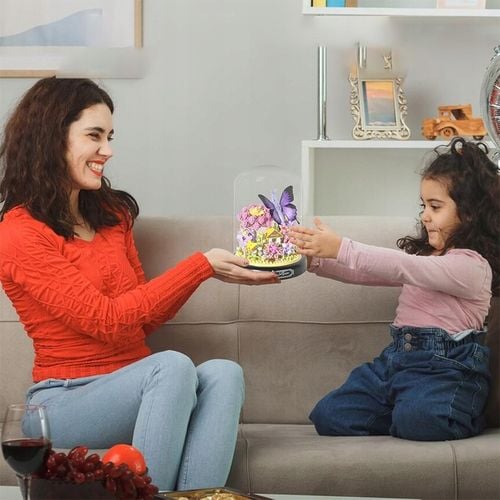 KLOCKI DO BUDOWANIA OGRODU ZESTAW MINIATUROWYCH KLOCKÓW Z MOTYLAMI PREZENT na Arena.pl